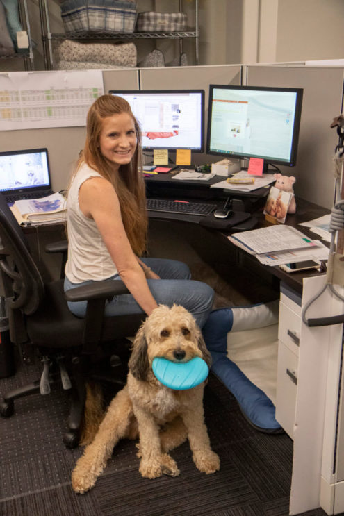 PetWise team member with her dog